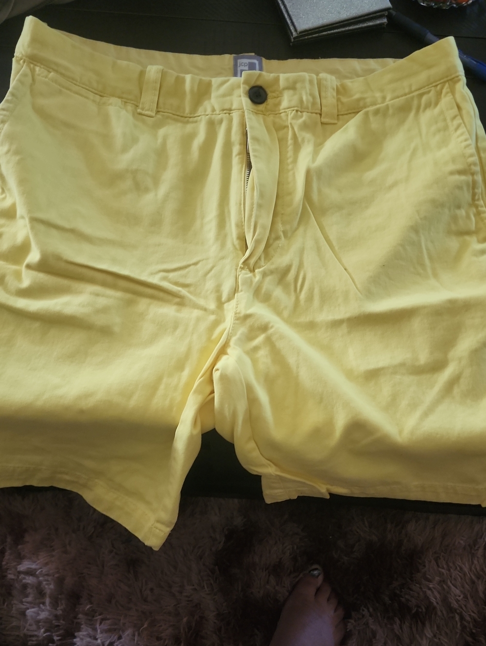 jcpenney Bright Yellow Men's Flat-Front Shorts